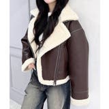 ブラウン/ベージュ | エコムートンフライトジャケット | INGNI 