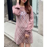 12GデコルテオープンCK柄切替ニットワンピ | INGNI | 詳細画像15