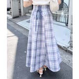 BackレースUPチェック柄マーメイドスカート | INGNI | 詳細画像15