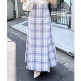 BackレースUPチェック柄マーメイドスカート | INGNI | 詳細画像16