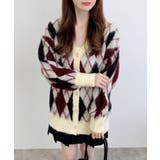 7Gアーガイル柄JQロングニットカーディガン | INGNI  | 詳細画像2 