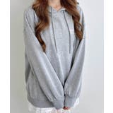 バック貼付ハートロゴ裏毛チュニックパーカー | INGNI  | 詳細画像1 