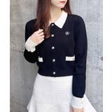 12G衿付配色金釦ニットカーディガン | INGNI  | 詳細画像21 