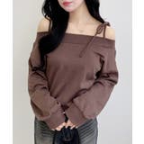 肩リボンオフショル裏毛トップス | INGNI | 詳細画像17