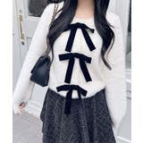 7Gベロアリボンフェザーニットカーディガン | INGNI | 詳細画像3