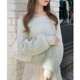 7Gもちもちラメ畦パールビジュ付オフショルニット | INGNI  | 詳細画像15 