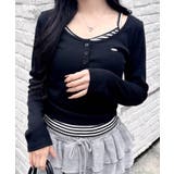 クロ | 胸プレート付レイヤード風TOPs | INGNI 