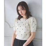 クルーネックハート刺繍ニット | INGNI | 詳細画像7