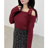 12G肩ベロアリボンニット | INGNI  | 詳細画像14 