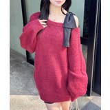 7Gワンショル肩リボンシャギーチュニックニット | INGNI  | 詳細画像24 