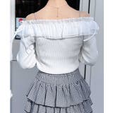 12Gラインストーンチェーンオフショルフリルニット | INGNI  | 詳細画像18 