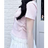 レースレイヤード風リボン付きリブTOPs | INGNI  | 詳細画像31 