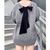 5G Backベロアリボンケーブルチュニックニット | INGNI  | 詳細画像9 