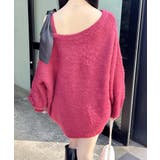 7Gワンショル肩リボンシャギーチュニックニット | INGNI  | 詳細画像26 