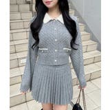 7Gフェザー衿ケーブルニットカーディガン+ニットスカート/セット | INGNI  | 詳細画像13 