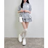 Backハートラメミニ裏毛ショートZIPパーカー | INGNI  | 詳細画像15 