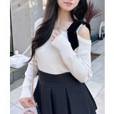 12Gリブワンショルベロアリボンニット | INGNI | 詳細画像1