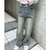 デニム/ブルー | オーロララインストーン付デニムパンツ | INGNI 