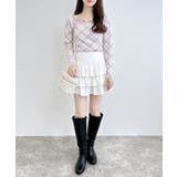 12Gパールビット付きチェックJQニット | INGNI  | 詳細画像14 