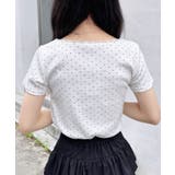 衿レース付フロントギャザーリボンリブトップス | INGNI  | 詳細画像19 