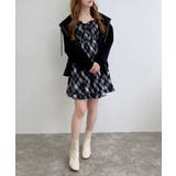 チェック柄ティアードキャミワンピ | INGNI  | 詳細画像3 