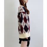 7Gアーガイル柄JQロングニットカーディガン | INGNI  | 詳細画像3 