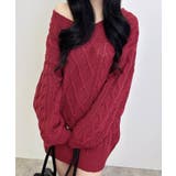 ボルドー | 3G 2WAYケーブルルーズチュニックニット | INGNI 