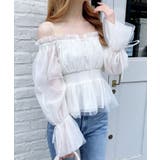 チュールオフショルブラウス | INGNI  | 詳細画像3 