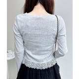 ヘンリーネックレース付プレートリブ長袖トップス | INGNI  | 詳細画像29 