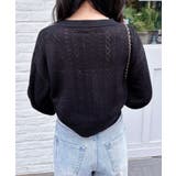 リボン柄パターンメッシュニットカーディガン | INGNI | 詳細画像8