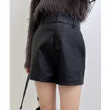 クロ | フェイクレザーショートパンツ | INGNI 