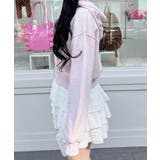 レース付胸ロゴ裏毛ショートZIPパーカー | INGNI  | 詳細画像14 