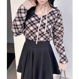 12Gクロスチョーカーチェック柄長袖ニット | INGNI  | 詳細画像18 