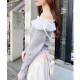 12Gラインストーンチェーンオフショルフリルニット | INGNI  | 詳細画像23 