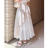 【WEB限定】共ベルト付チュール切替アシメスカート | INGNI  | 詳細画像17 