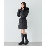 ファー+フード付ウエストベルトエコダウンコート | INGNI  | 詳細画像1 