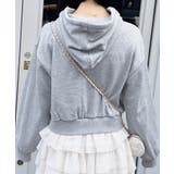 レース付胸ロゴ裏毛ショートZIPパーカー | INGNI  | 詳細画像8 