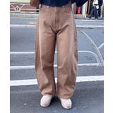 ブラウン | デニムカーブパンツ | INGNI 