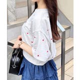 ハート飛ばしミニ裏毛ショートトップス | INGNI | 詳細画像13