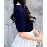 【WEB限定】国旗柄ジャガード半袖ニット | INGNI  | 詳細画像13 