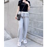 リボン付レース出しラインストーンロゴTOPs | INGNI  | 詳細画像8 