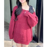 7Gワンショル肩リボンシャギーチュニックニット | INGNI  | 詳細画像23 