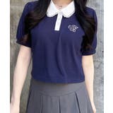 コン | 衿レース付胸ロゴポロシャツ | INGNI 