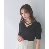 【WEB限定】クロスチョーカーリブニット | INGNI | 詳細画像11