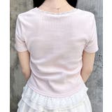 リボン付レース出しラインストーンロゴTOPs | INGNI  | 詳細画像13 