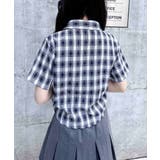 フロントジップチェック柄ドロスト半袖シャツ | INGNI | 詳細画像15
