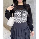 12Gチェック柄デコルテオープンニット | INGNI  | 詳細画像2 