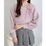 12G肩リボンワンショルフェザーニット | INGNI  | 詳細画像4 