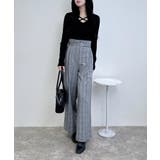 共ベルト付きグレンチェックワイドパンツ | INGNI  | 詳細画像6 