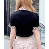 12G チェック衿デコルテオープン半袖ニット | INGNI  | 詳細画像19 